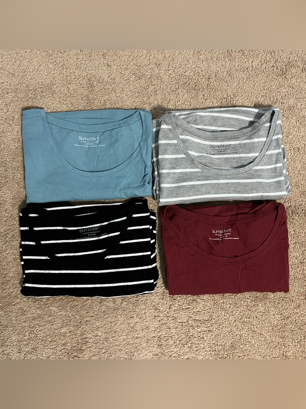 Four pack BumpStart Maternity Short Sleeve Tees - Picture 2 of 4